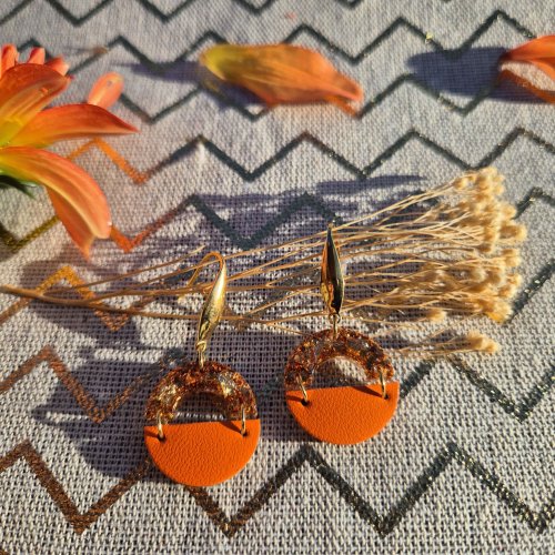boucles d'oreilles Cérina motif léopard