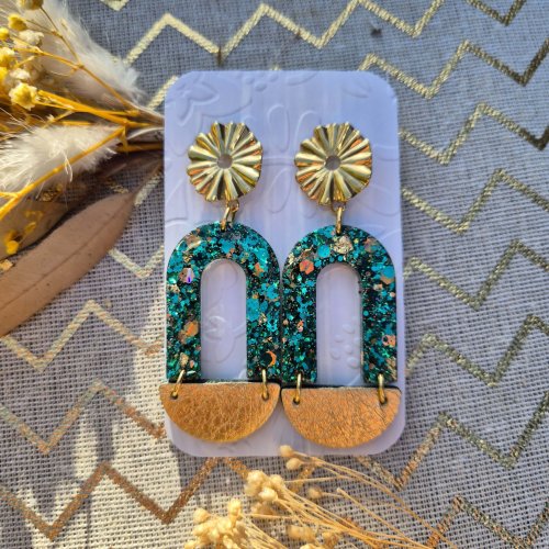 boucles arcéra vert-doré