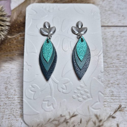 boucles grandes faya vertes